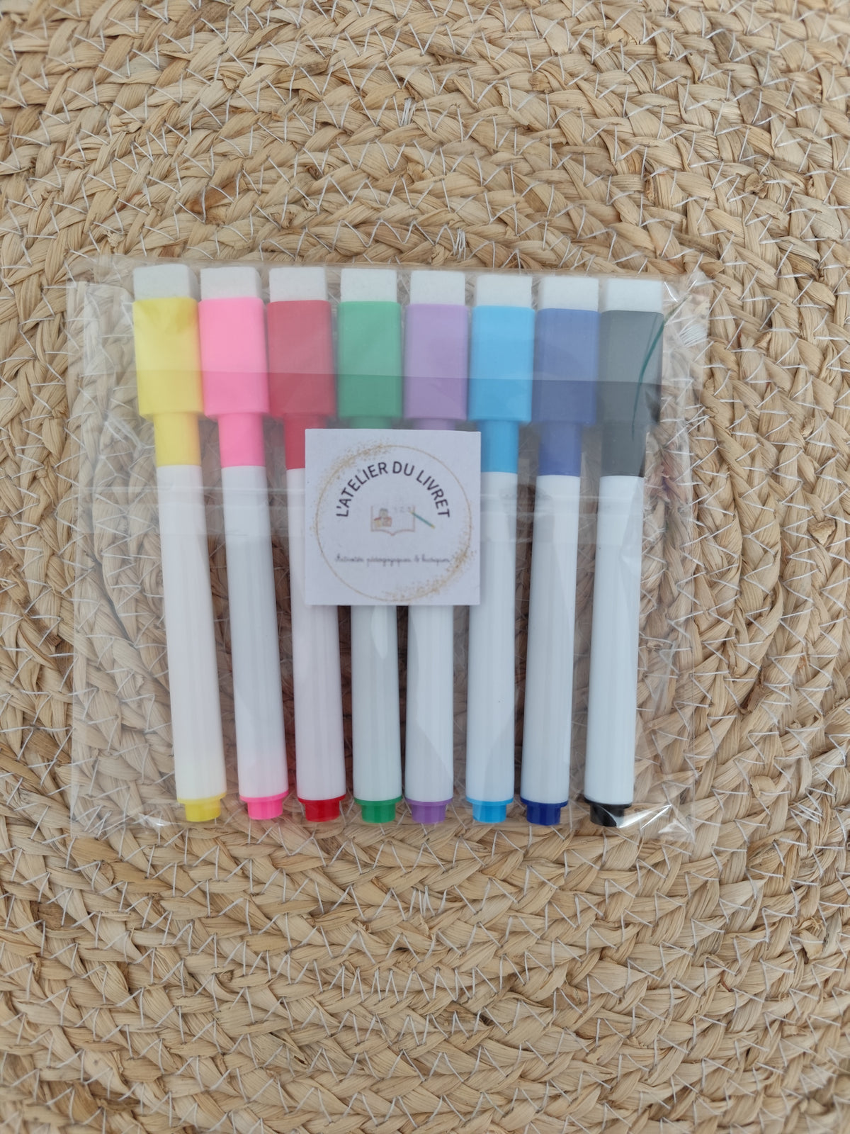Accessoires - Lot de 8 feutres effaçables colorés