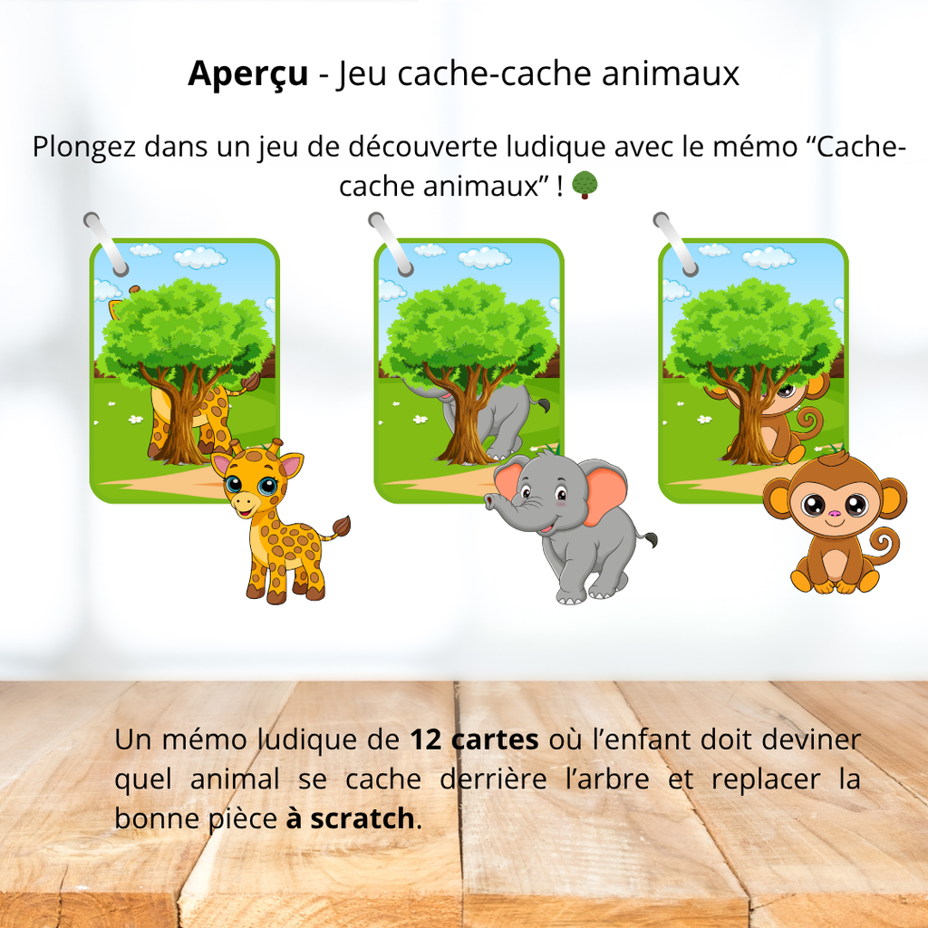 Jeu dès 16 mois - Cache-cache animaux