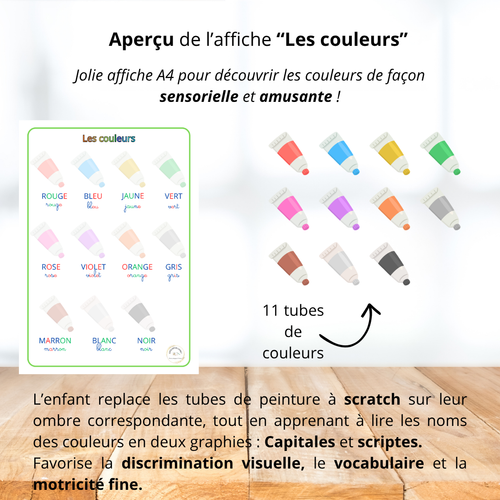 Affiche - Les couleurs