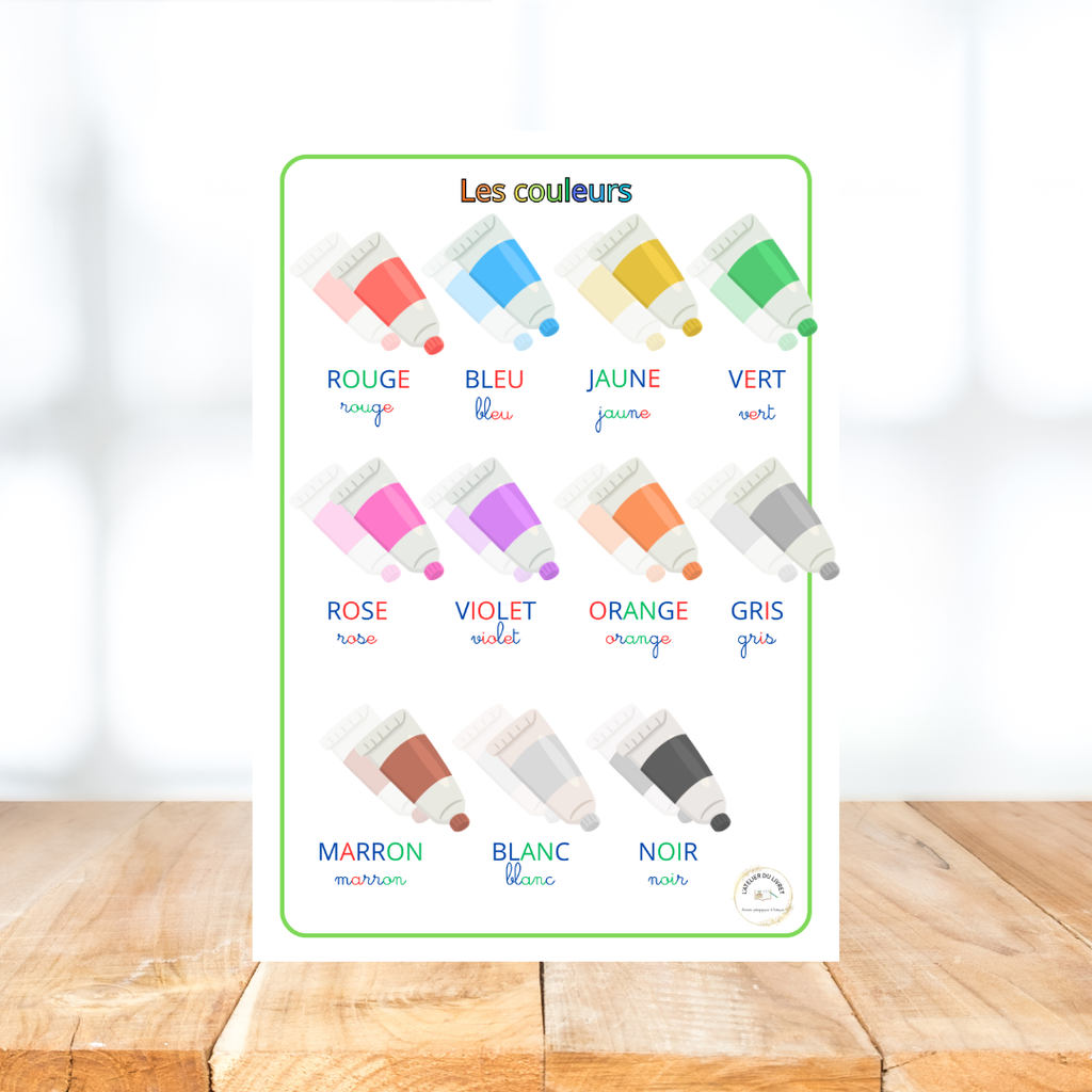 Affiche - Les couleurs