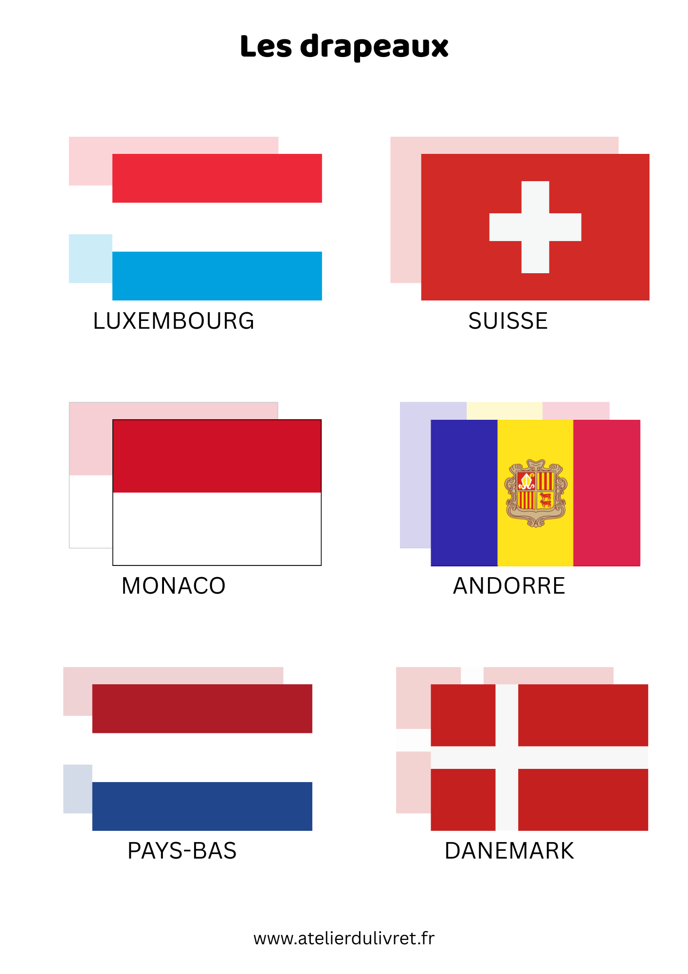 Fiche - Les drapeaux 1 (Europe)