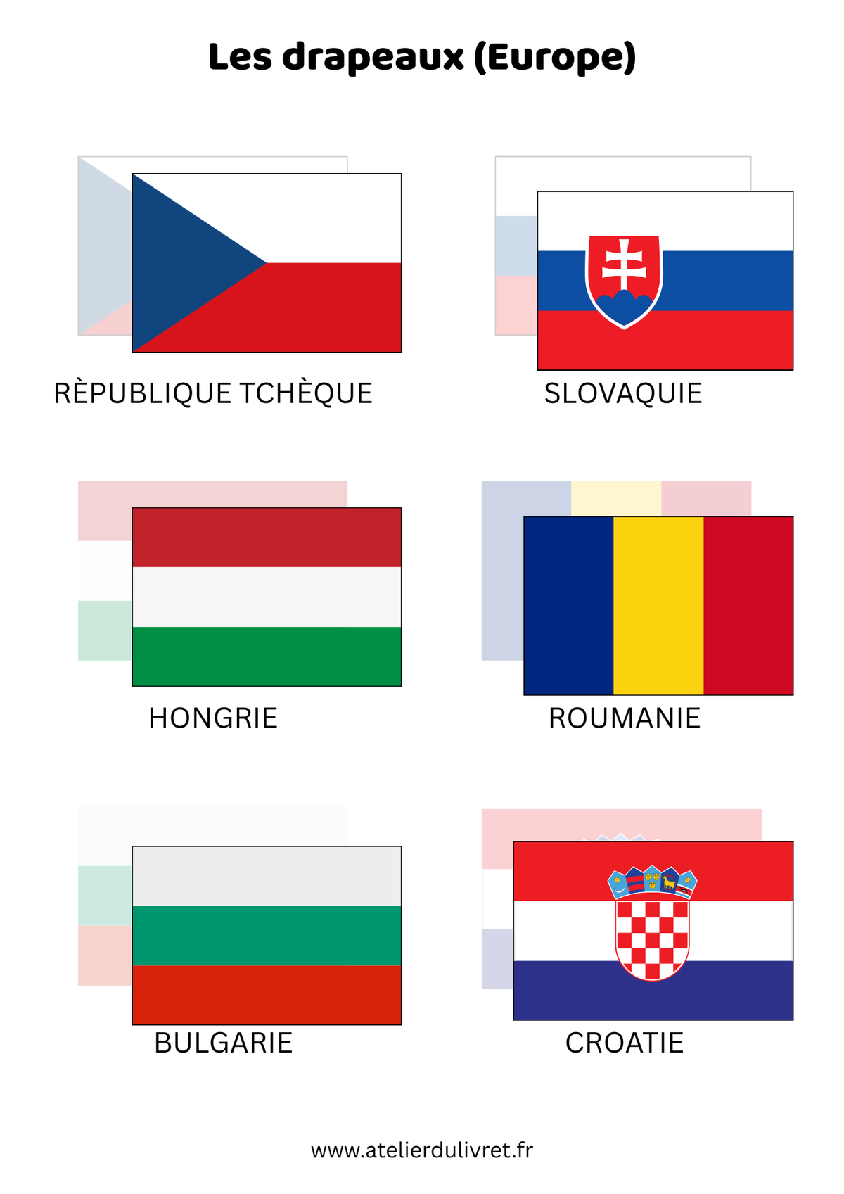 Fiche - Les drapeaux 3 (Europe)