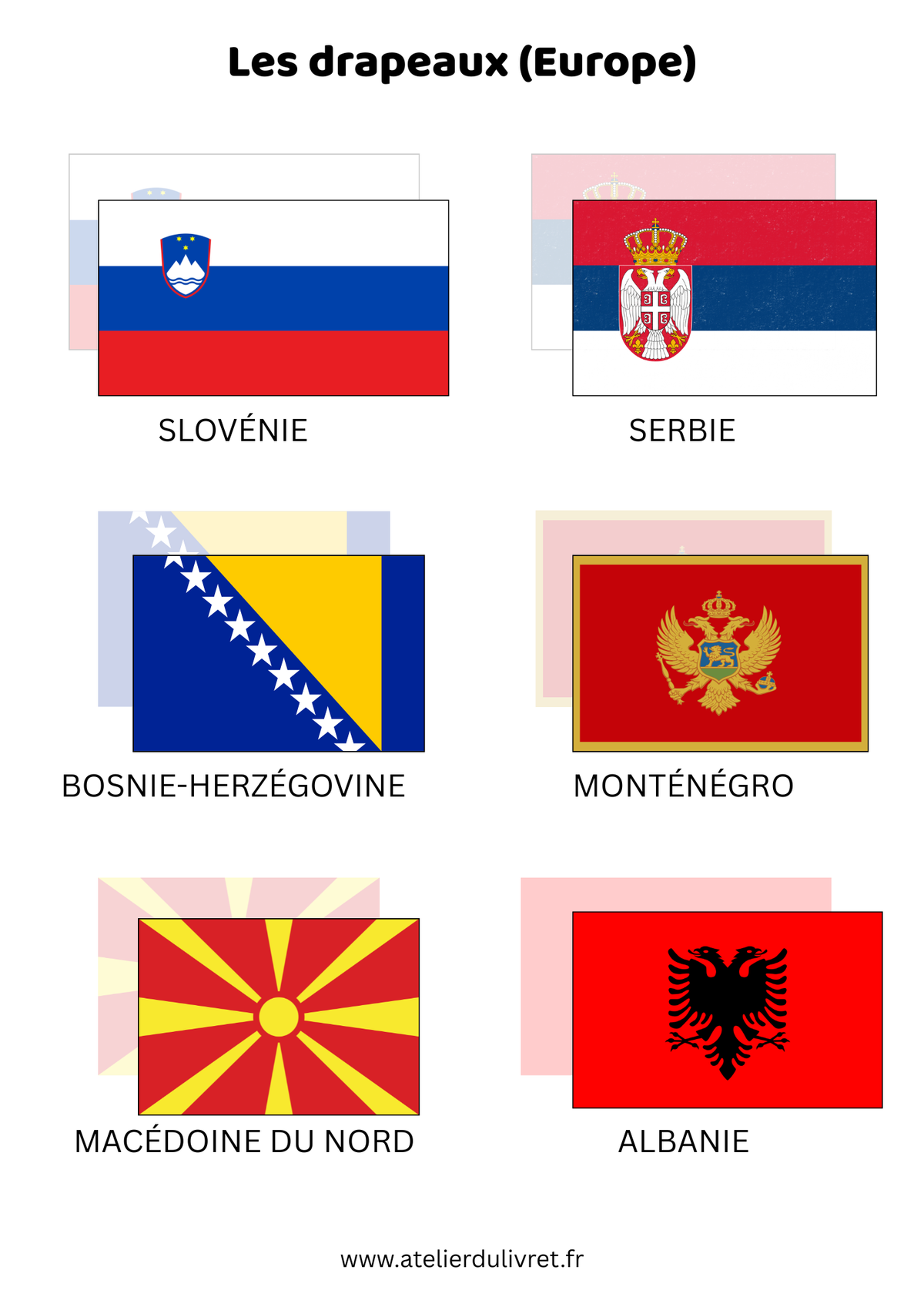 Fiche - Les drapeaux 4 (Europe)