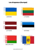 Fiche - Les drapeaux 5 (Europe)