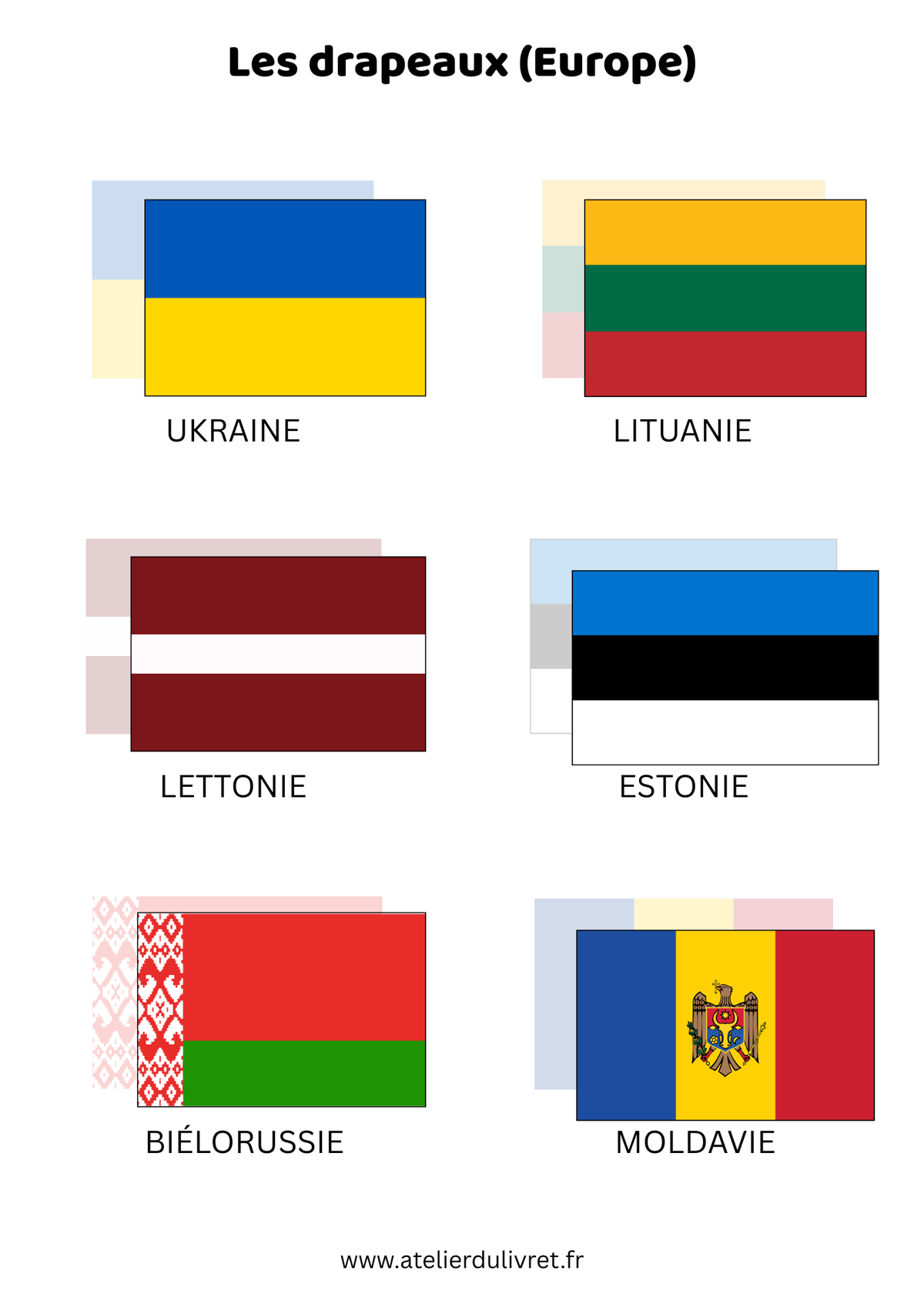 Fiche - Les drapeaux 5 (Europe)