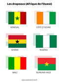 Fiche - Les drapeaux (Afrique de l'Ouest)