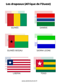Fiche - Les drapeaux 1 (Afrique de l'Ouest)