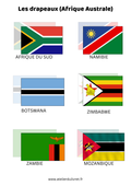 Fiche - Les drapeaux (Afrique Australe)