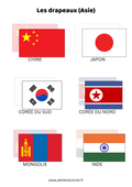 Fiche - Les drapeaux (Asie)