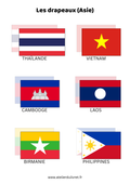 Fiche - Les drapeaux 1 (Asie)