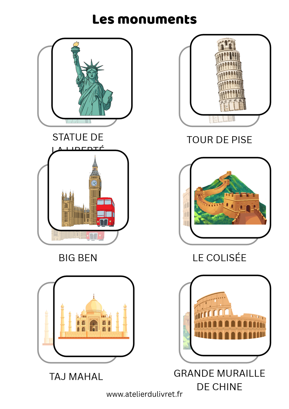 Fiche - Les monuments du monde