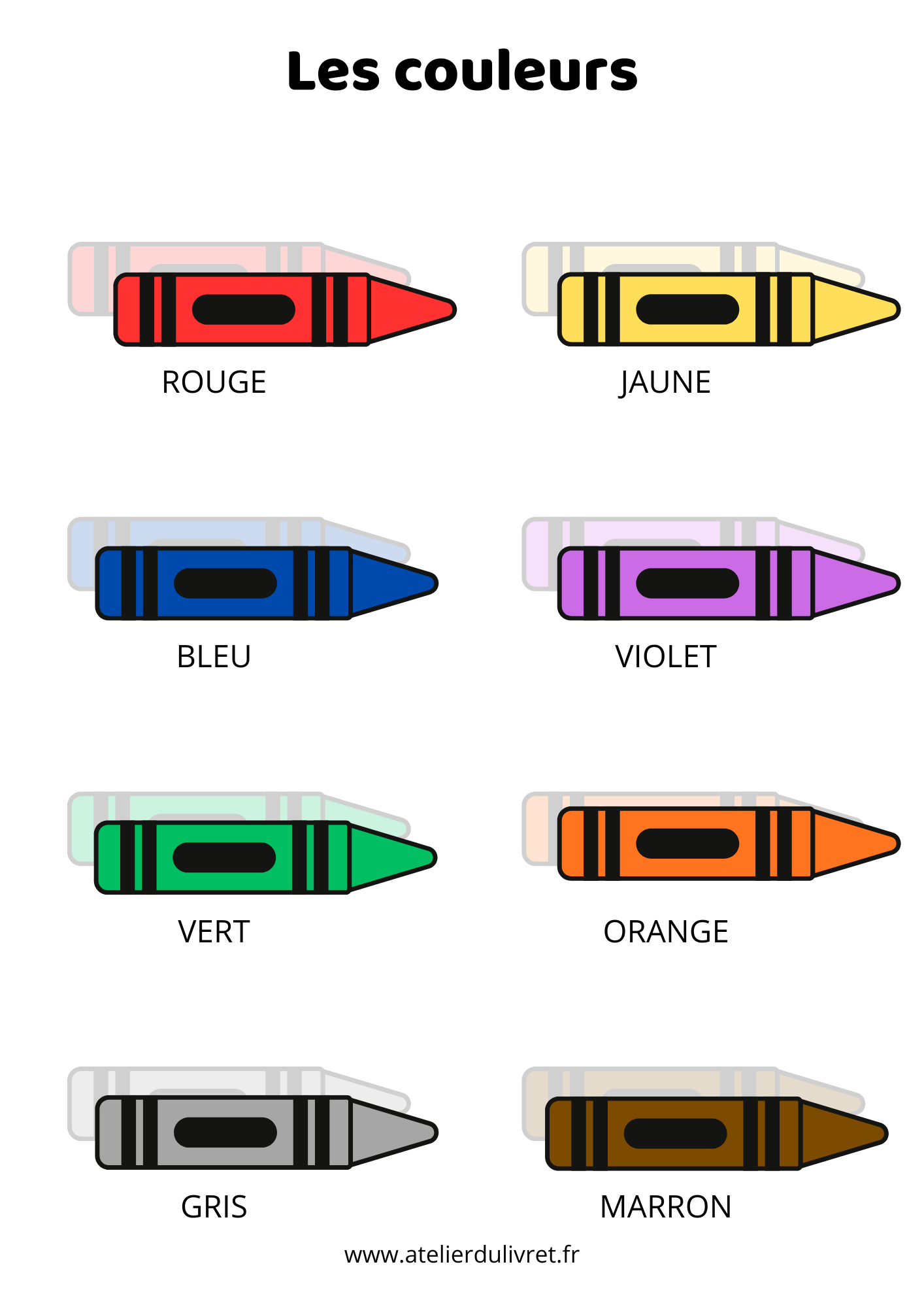 Fiche - Les couleurs (feutres)