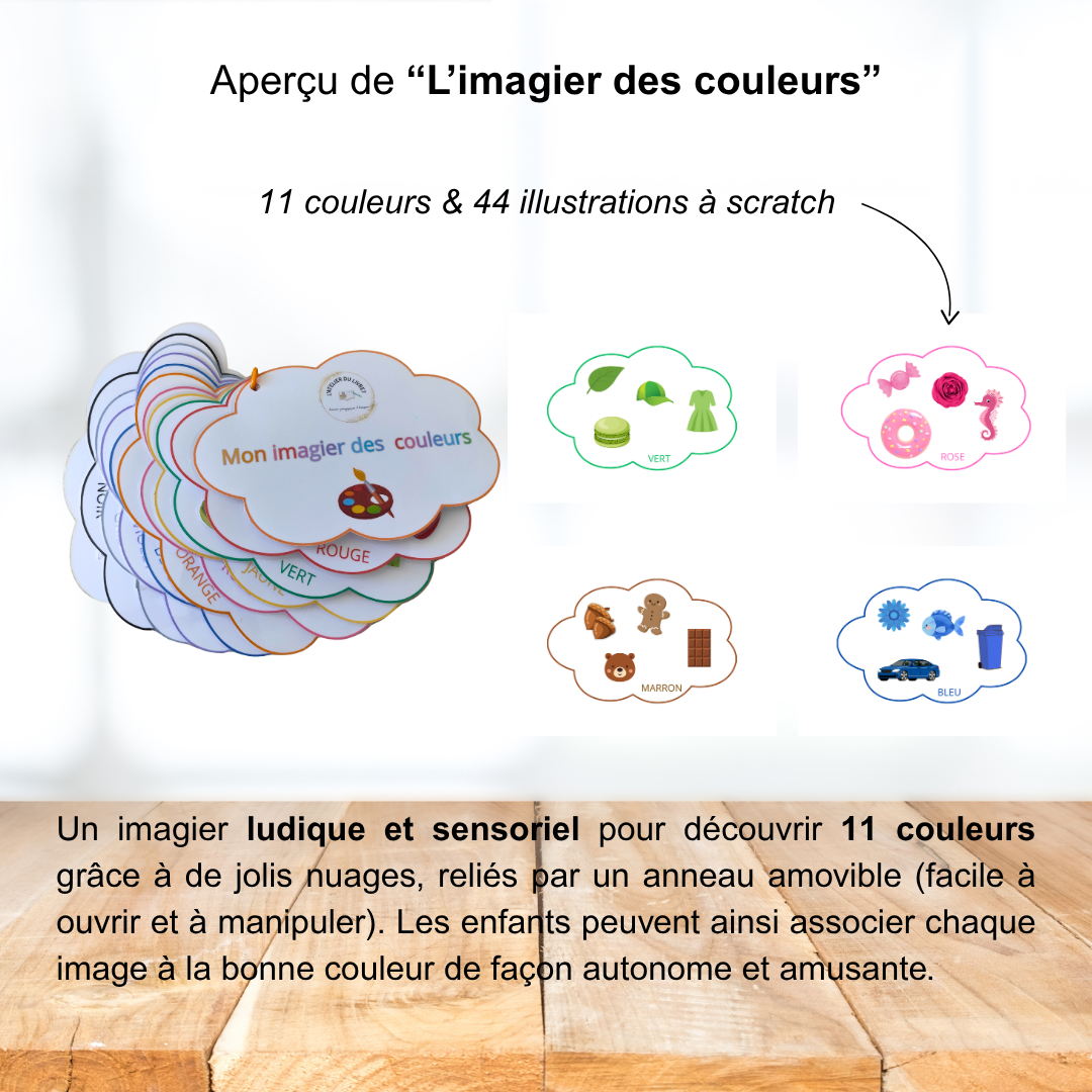 Imagier nuages dès 2 ans - Les couleurs