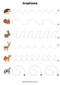 Fiche - Graphisme des animaux de la forêt