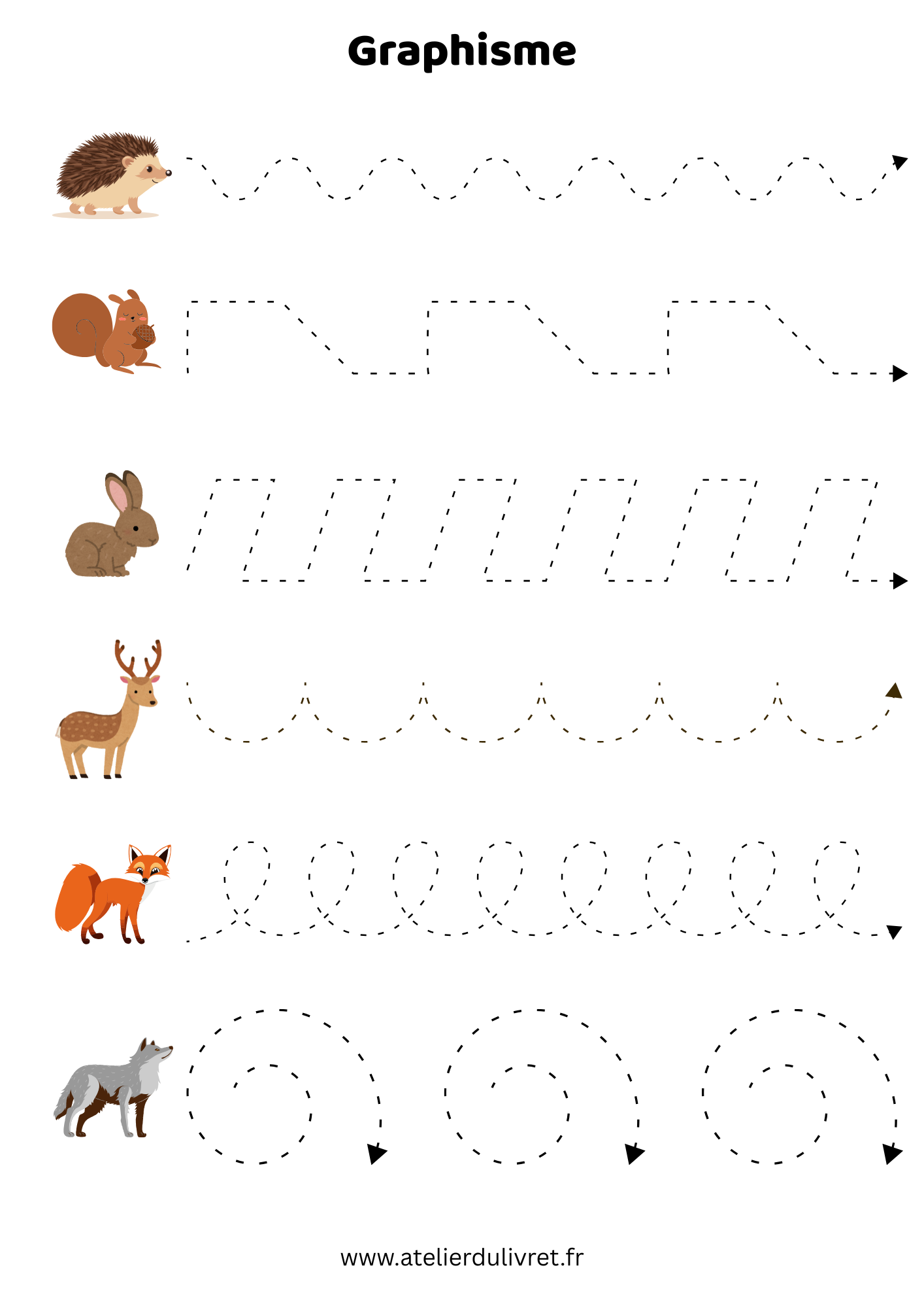 Fiche - Graphisme des animaux de la forêt