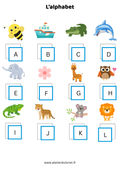Fiche - L'alphabet (A à L)