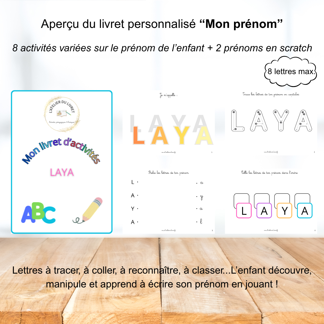 Livret d'activités personnalisé - Mon prénom