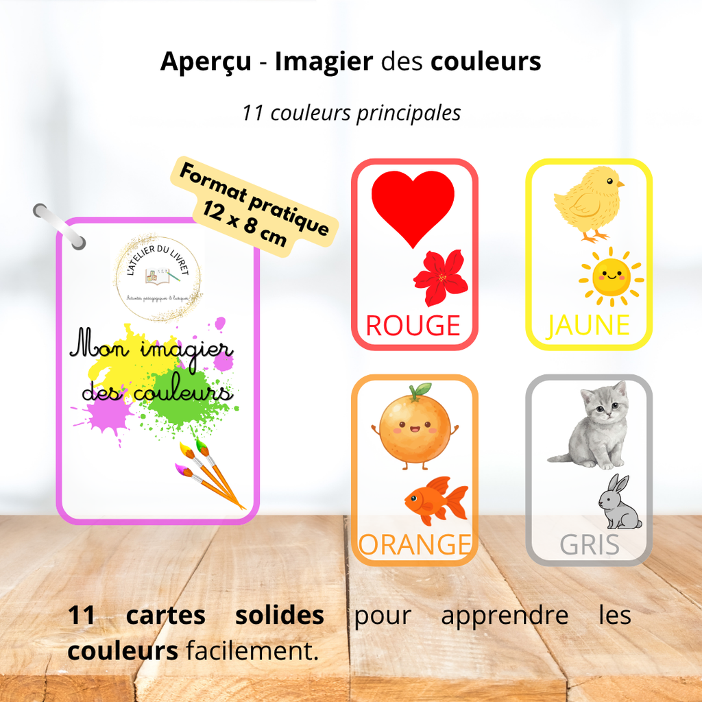 Imagier dès 16 mois - les couleurs
