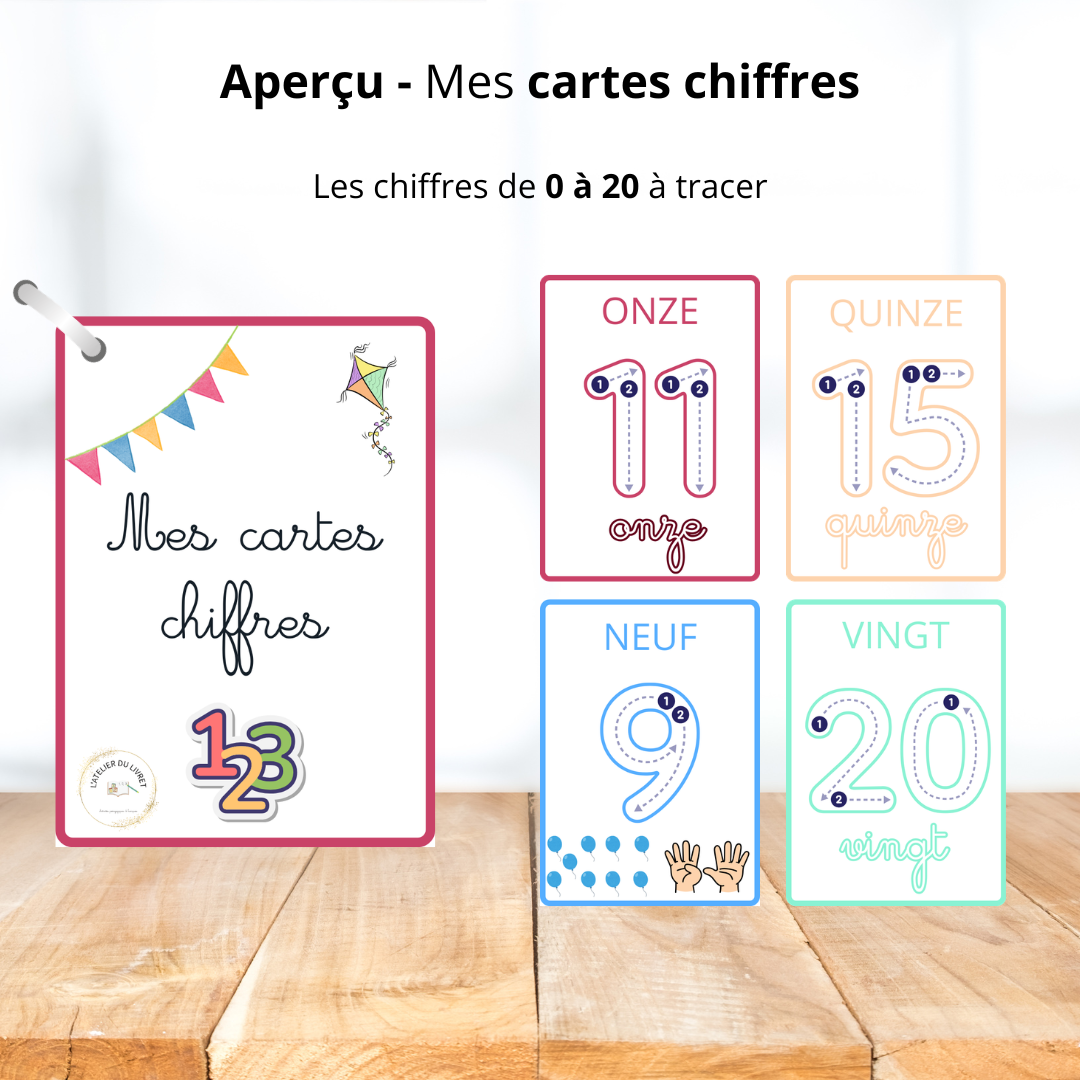 Mémo - Cartes chiffres à tracer