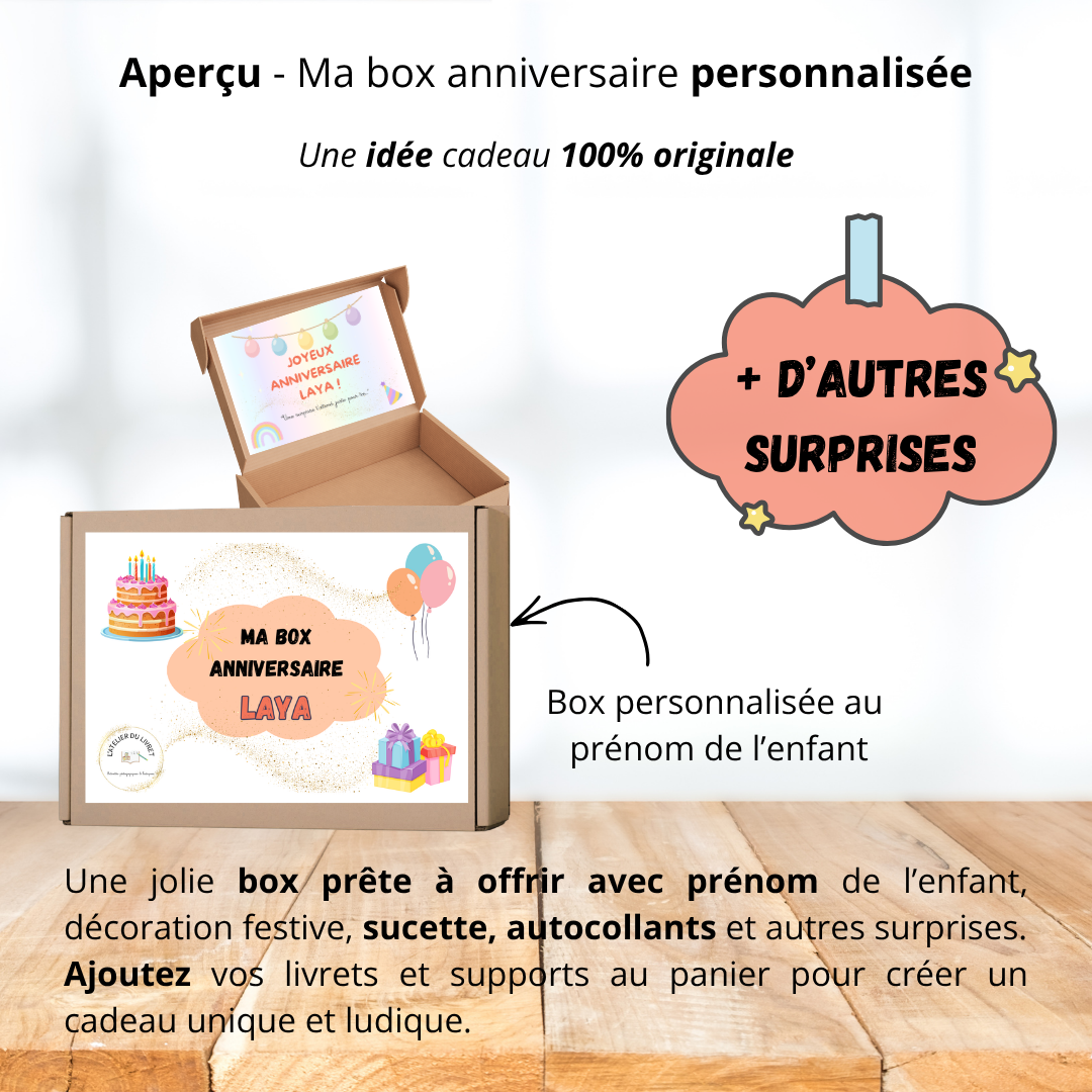 Box anniversaire personnalisée