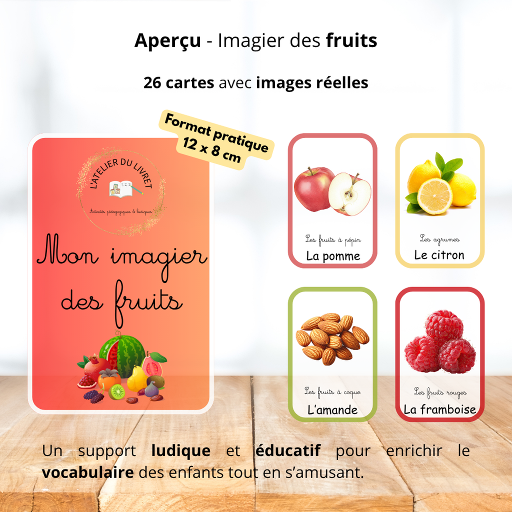 Imagier dès 16 mois - Les fruits