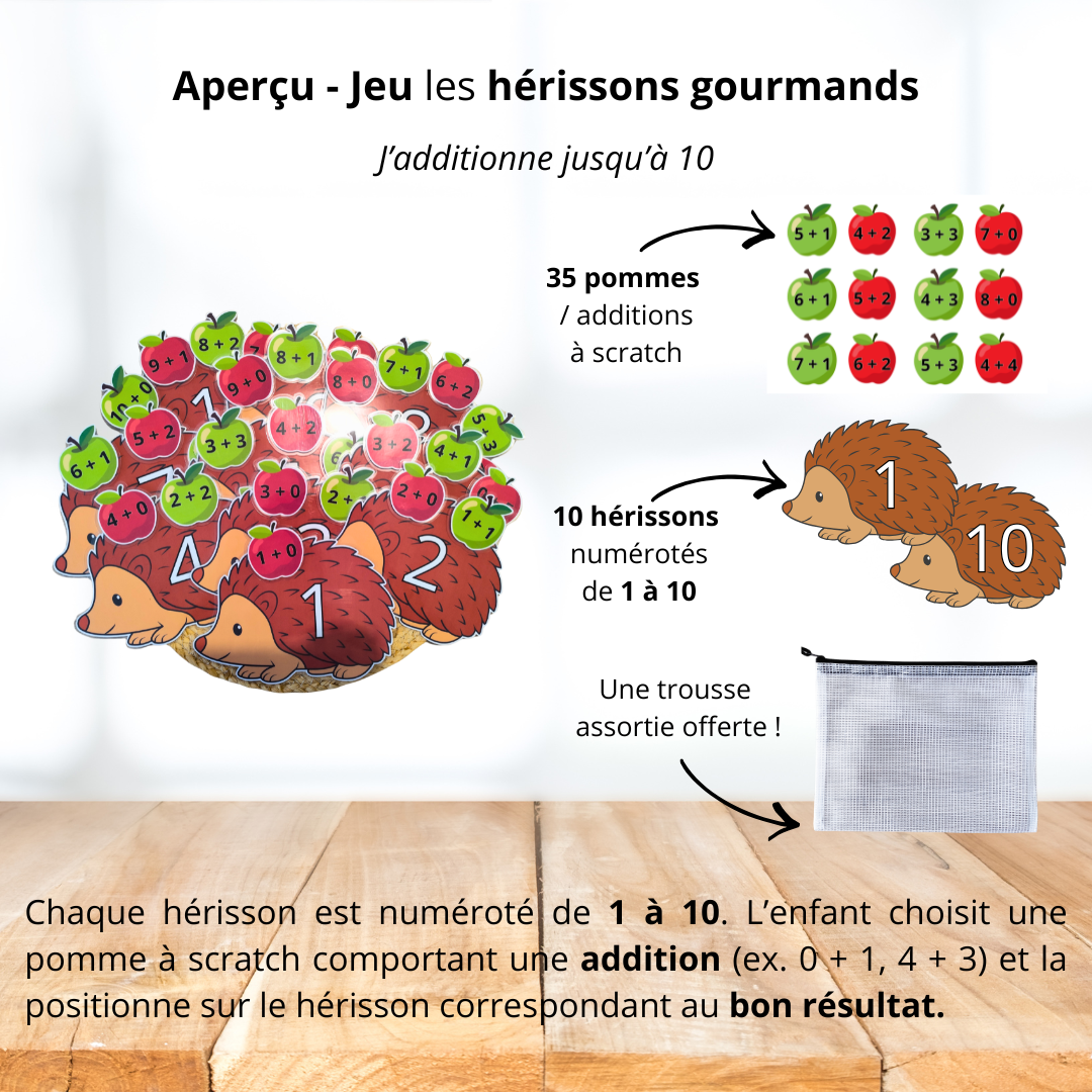 Jeu - Hérissons additions