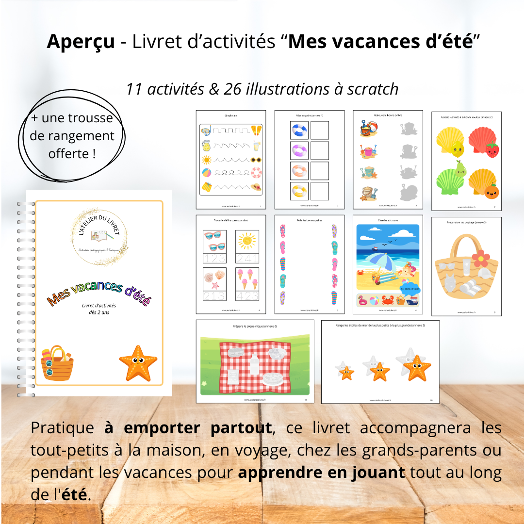 Livret d'activités - Mes vacances d'été dès 2 ans