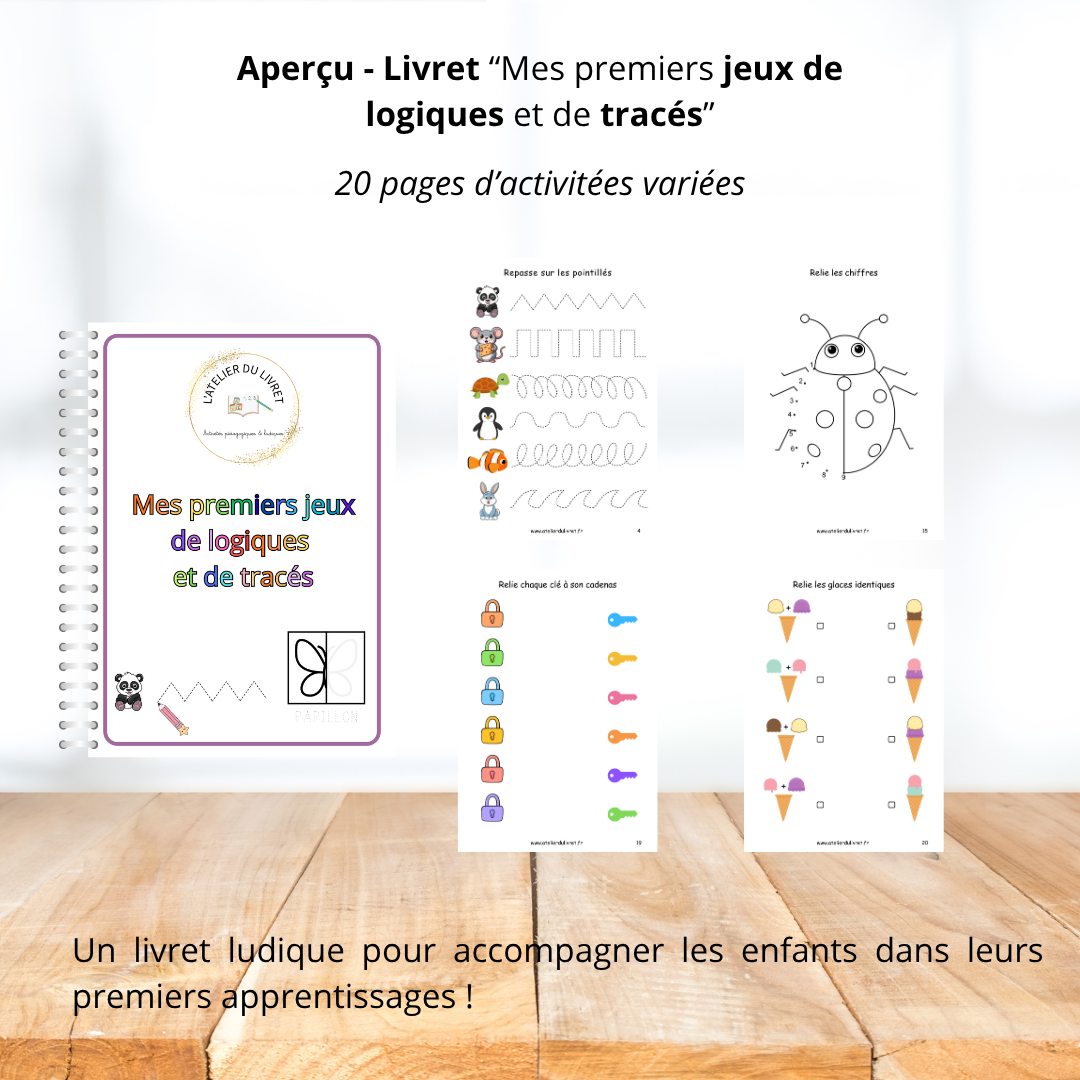 Livret d'activités - Mes premiers jeux de logiques et de tracés