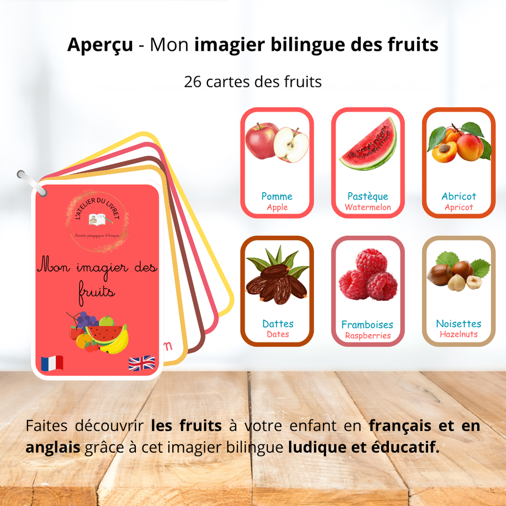 Imagier bilingue - Les fruits