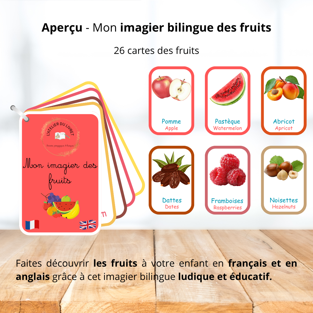 Imagier bilingue - Les fruits