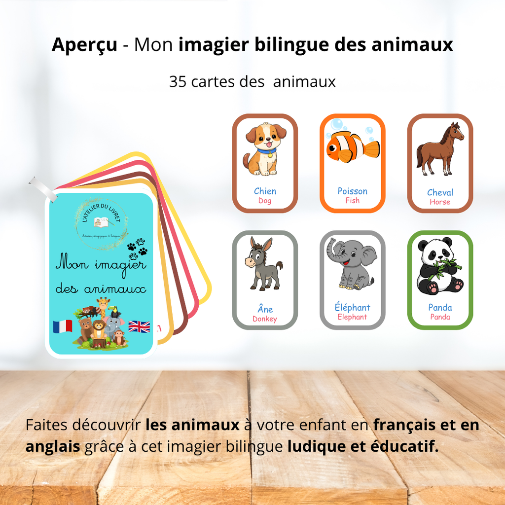 Imagier bilingue - Les animaux
