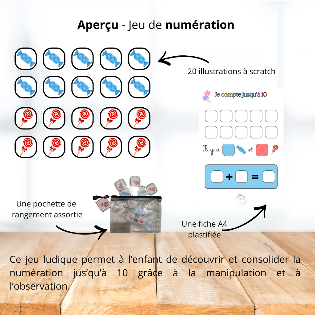 Jeu additions - "je compte jusqu'à 10"