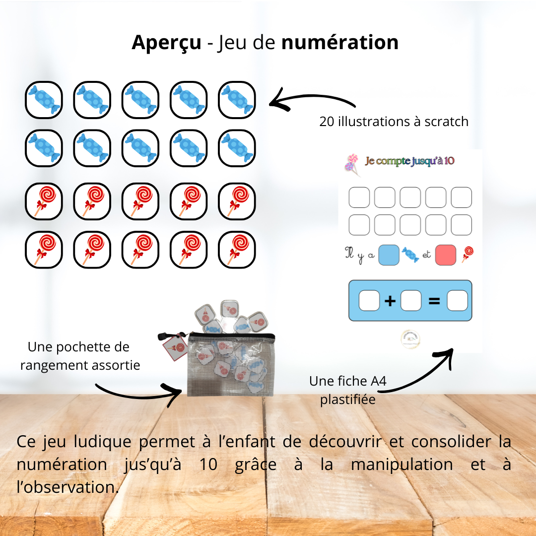 Jeu additions - "je compte jusqu'à 10"