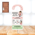 Accroche-porte - Maman est aux toilettes (affiche)