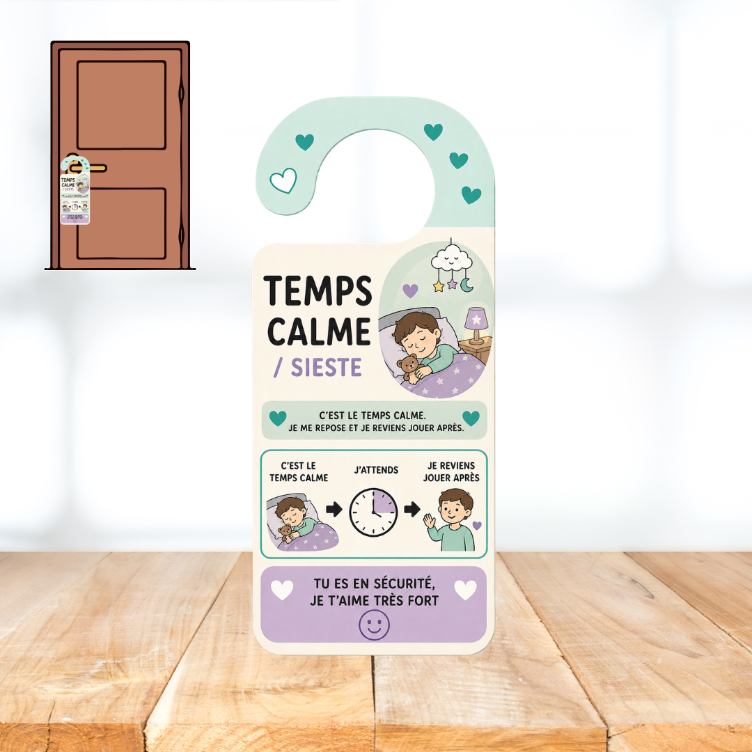 Accroche-porte - Temps calme / sieste (affiche)