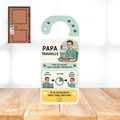 Accroche-porte - Papa travaille (affiche)