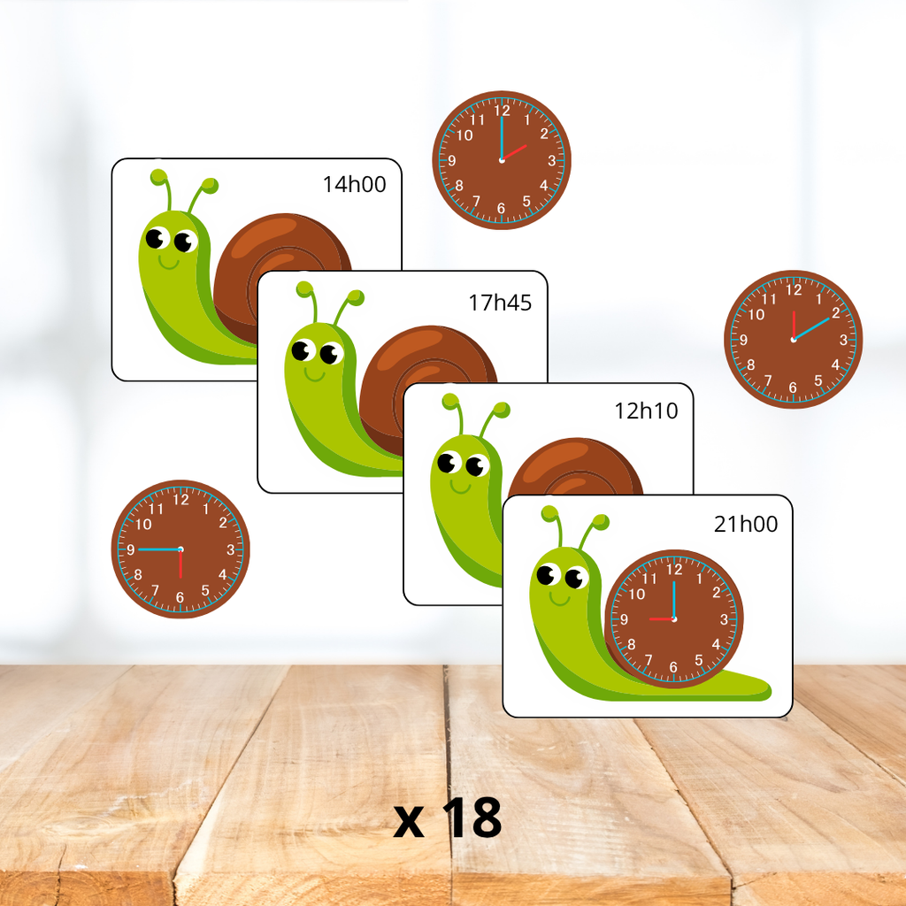 Jeu éducatif - L'escargot du temps