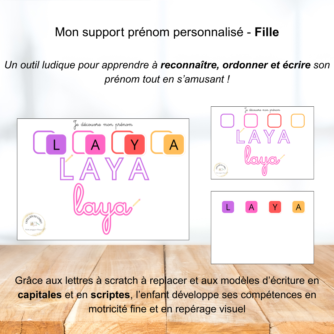 Planche "Mon prénom"