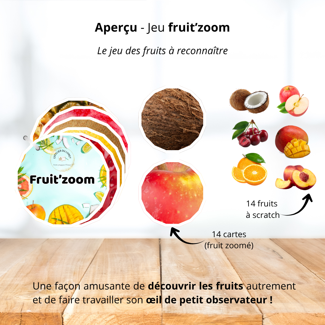 Jeu Fruit'zoom - Les fruits à reconnaître