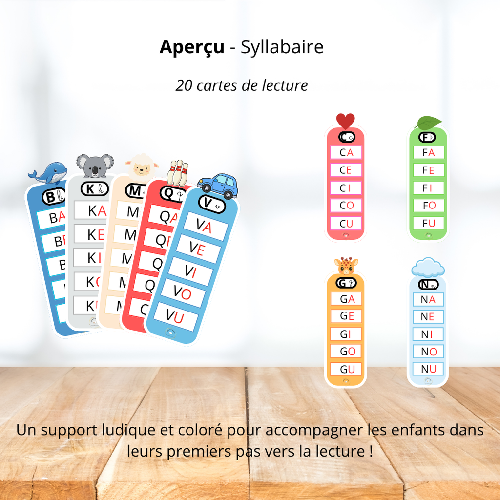 Syllabaire - cartes de lecture