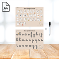 Fiche alphabet à tracer