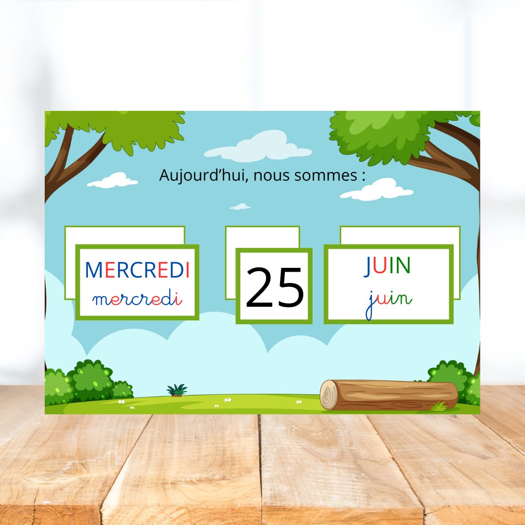 Calendrier "rituel de la date"