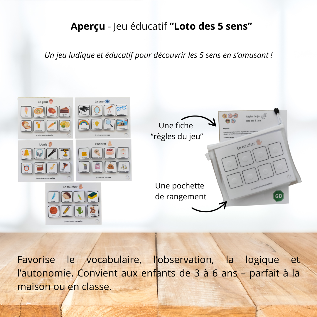 Jeu éducatif - loto des 5 sens – Image 2