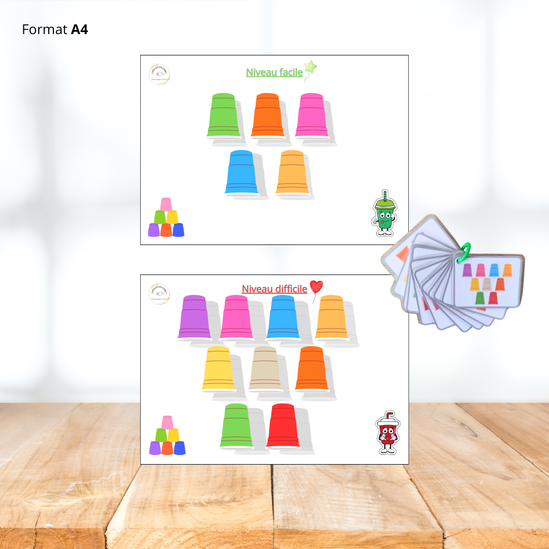 Jeu des gobelets colorés