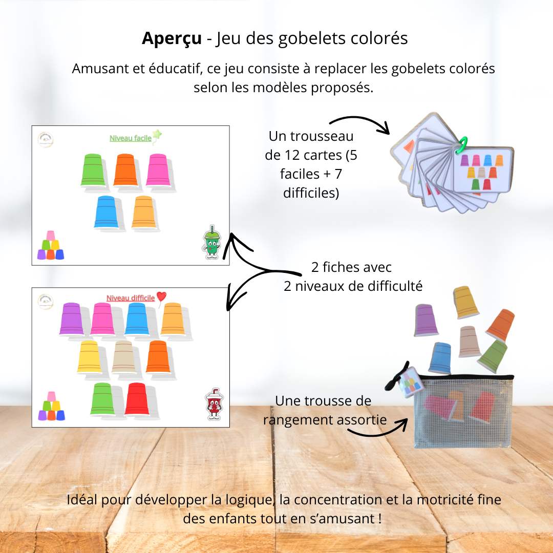 Jeu des gobelets colorés – Image 2