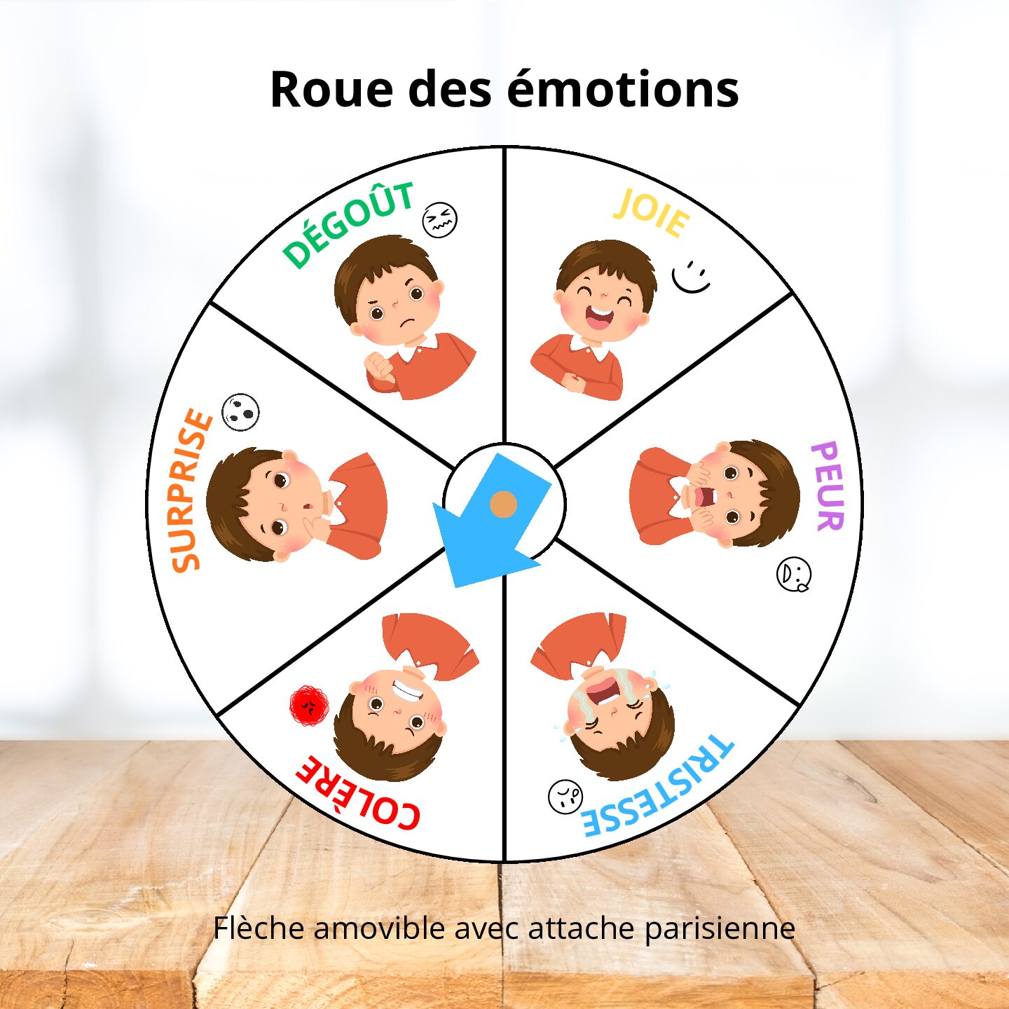 Roue des émotions - garçon