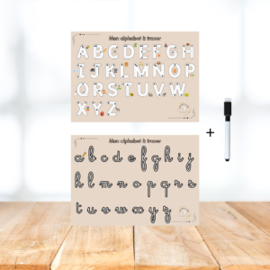 Fiche alphabet à tracer